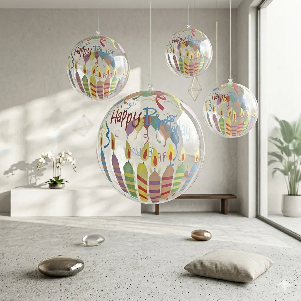 Ballon XXL Transparent Happy Birthday