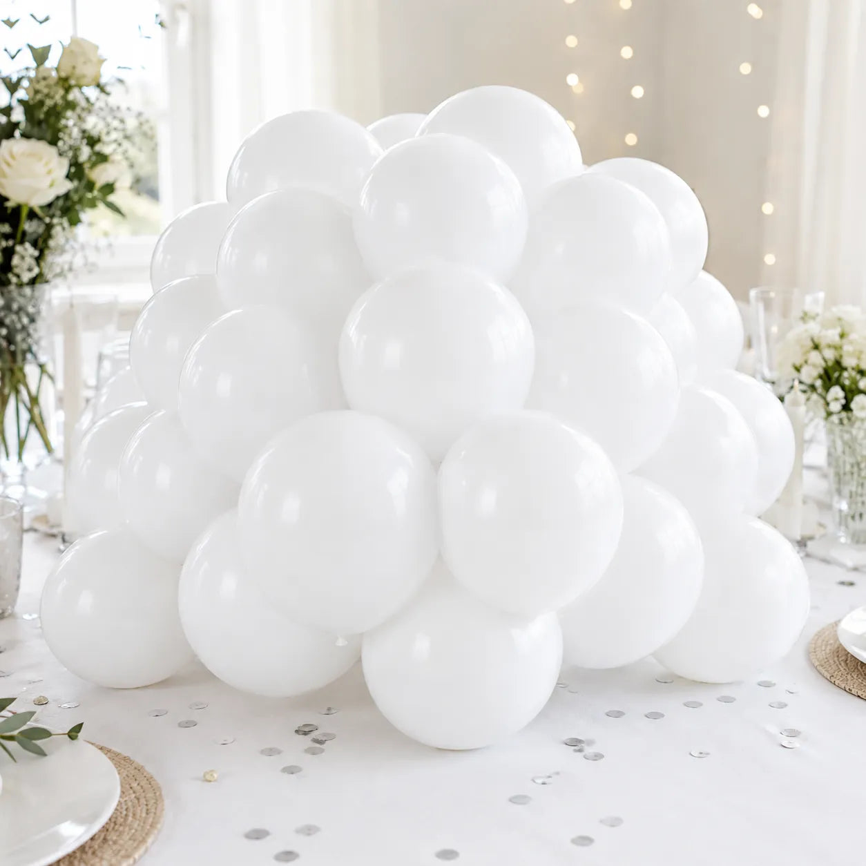 Ballons Anniversaire Blancs Classe