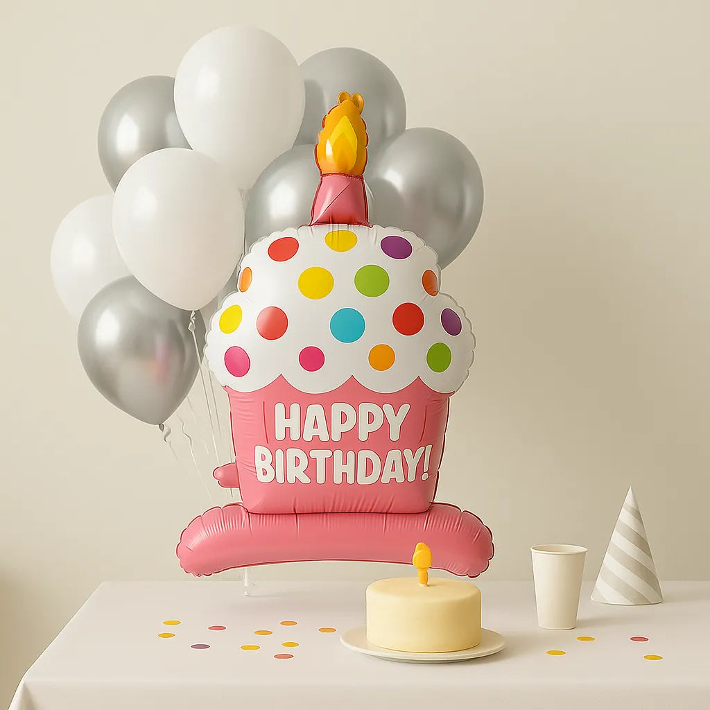 Ballons Anniversaire Cupcake