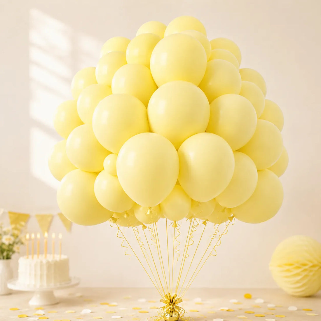 Ballons Anniversaire Jaunes Uniques