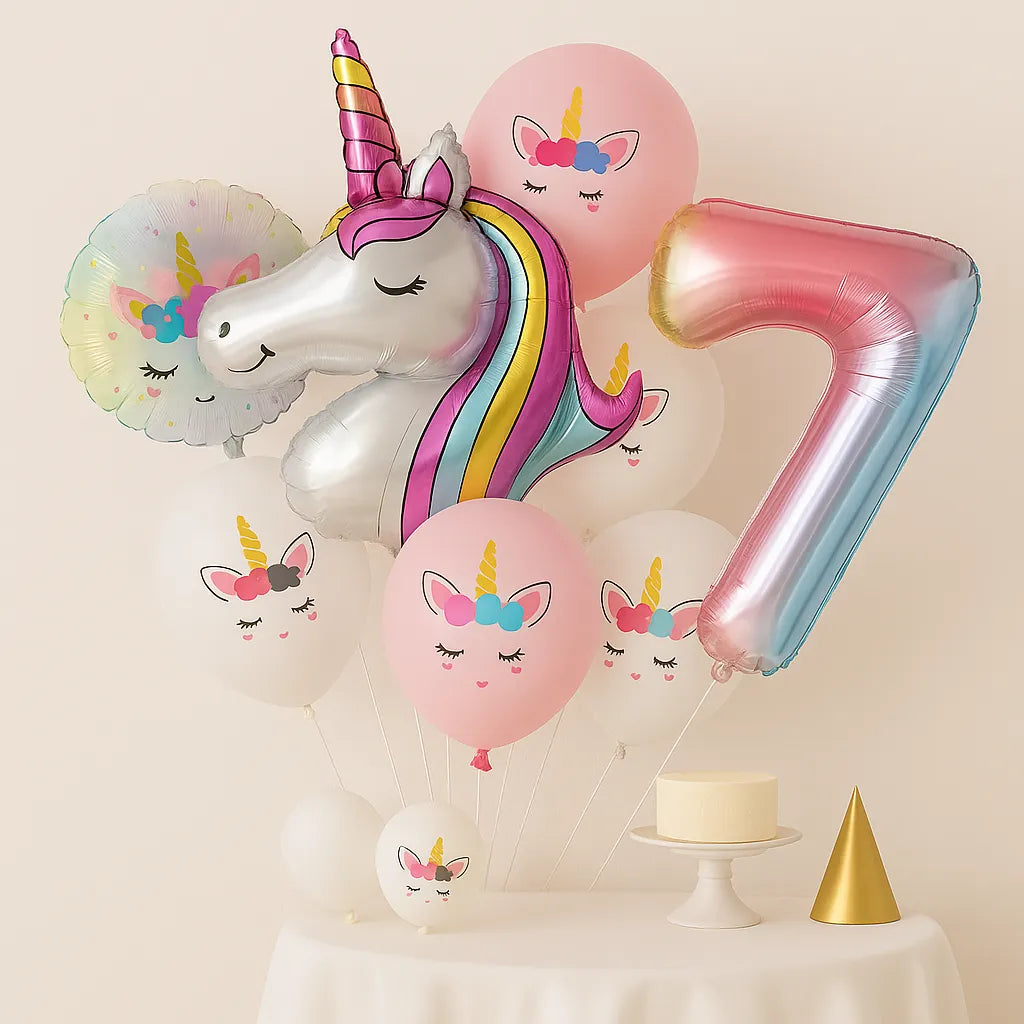Ballons Anniversaire Licorne 7