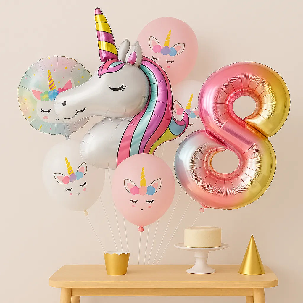 Ballons Anniversaire Licorne 8