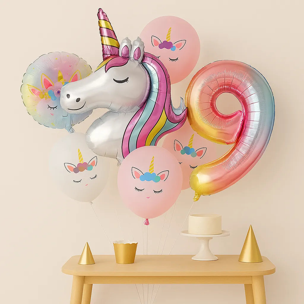 Ballons Anniversaire Licorne 9