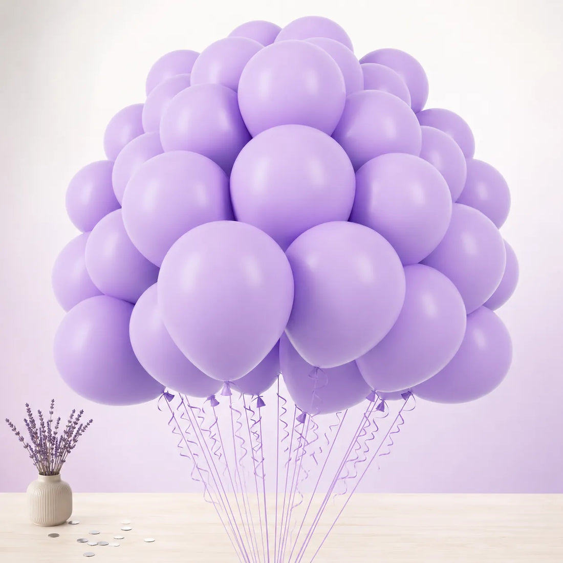 Ballons Anniversaire Violet Pastel Unique