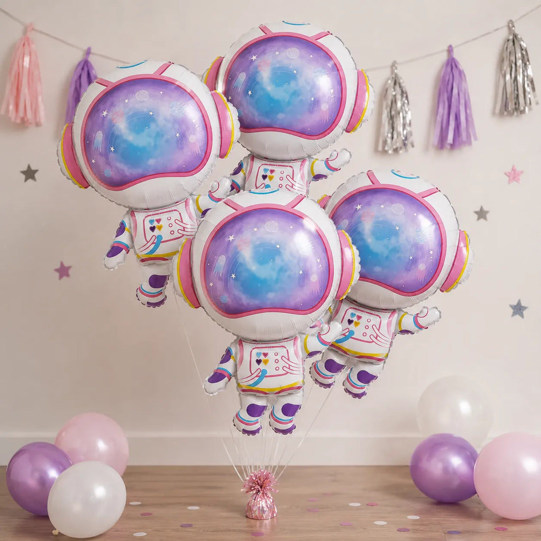 Ballons Astronautes Roses Pratiques