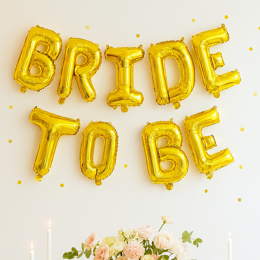 Ballons Bride to Be Doré