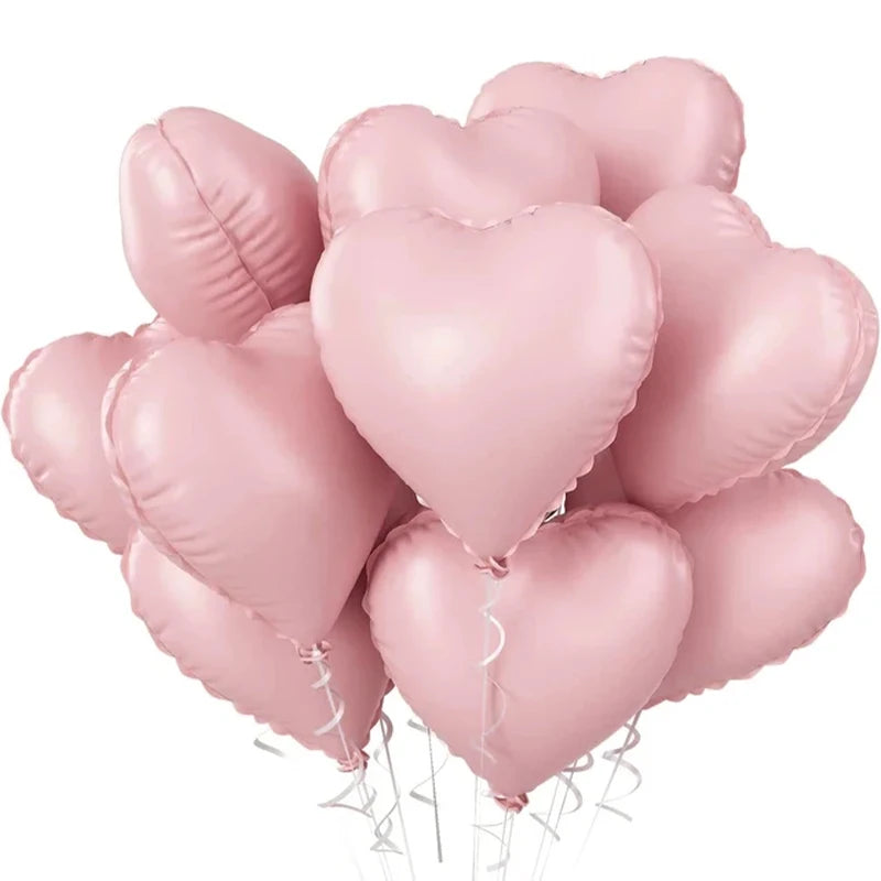 Ballons Cœurs Roses Pastel