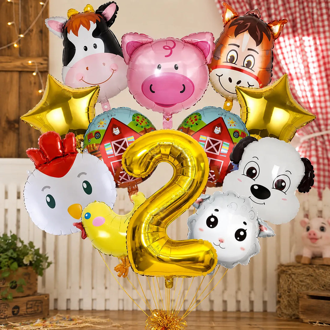 Ballons Chiffre Thème Ferme 2