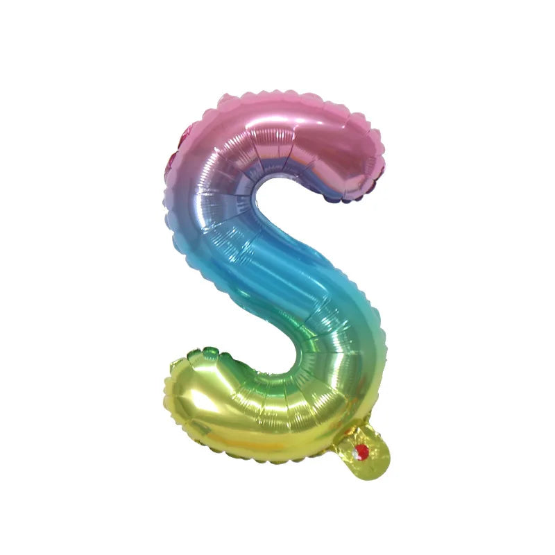 Ballons Lettre Dégradés Colorés Enfantin