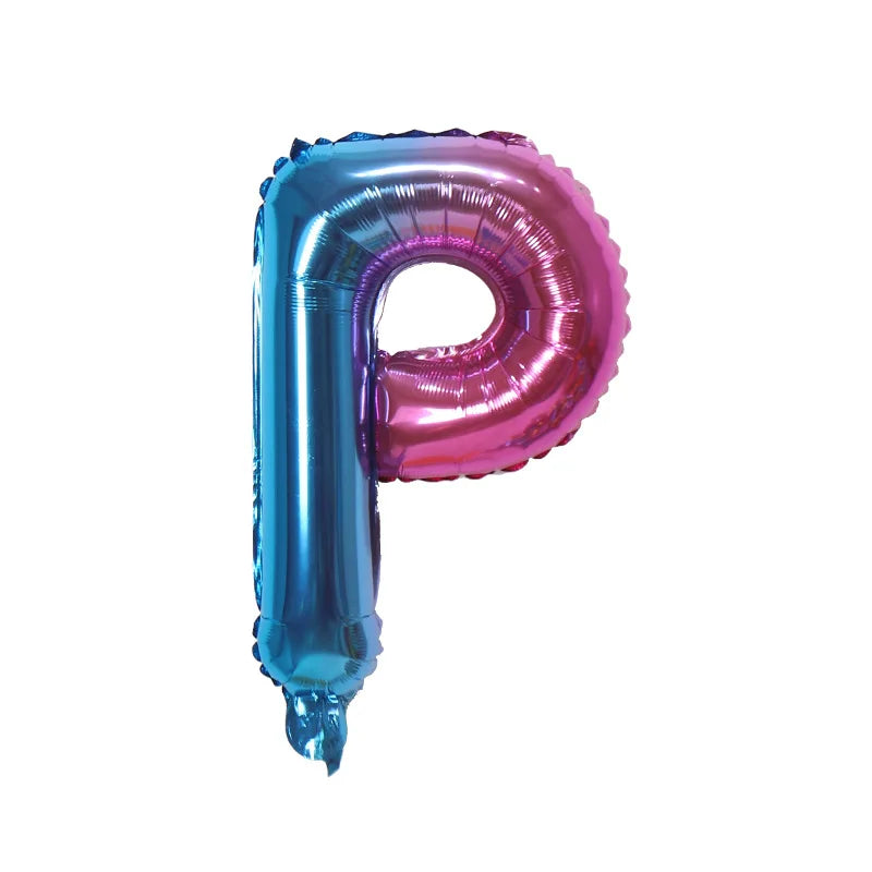 Ballons Lettre Dégradés Colorés Mignon
