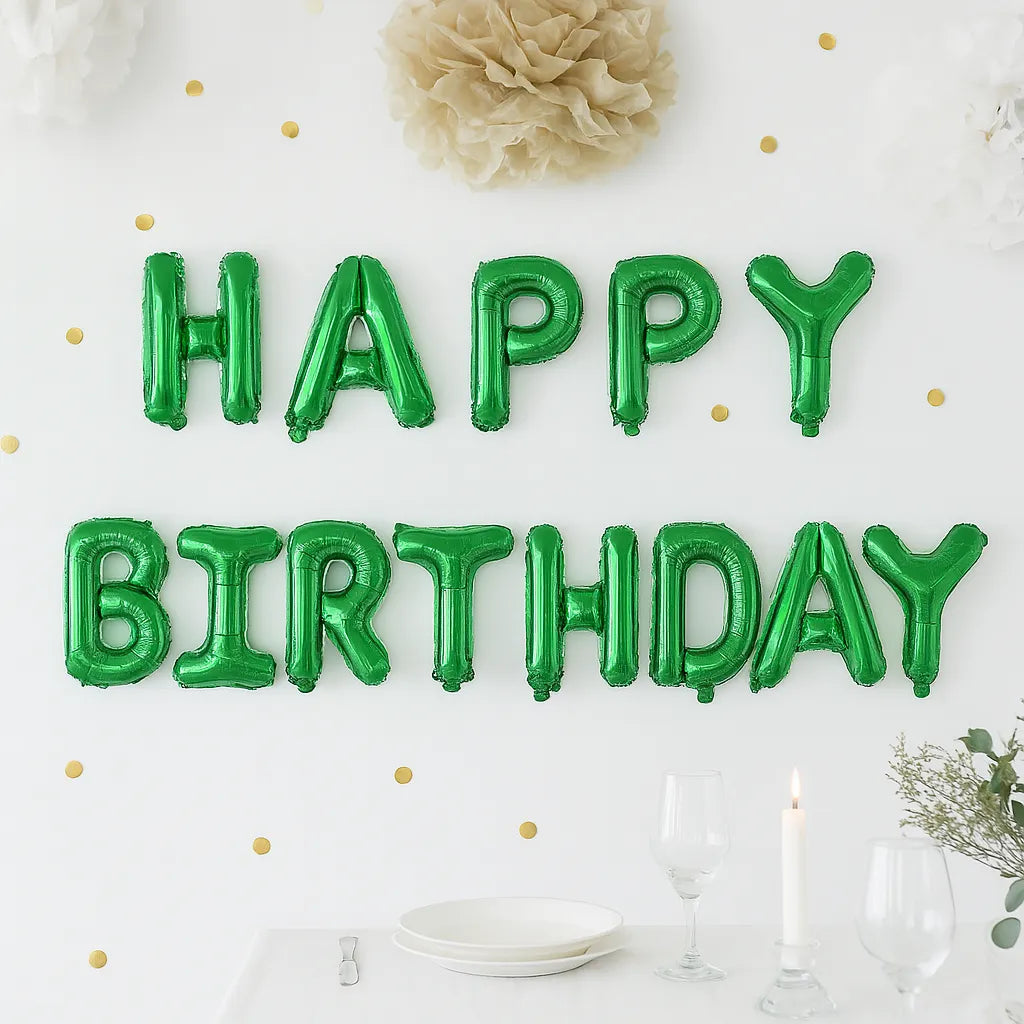 Ballons Lettre Verts