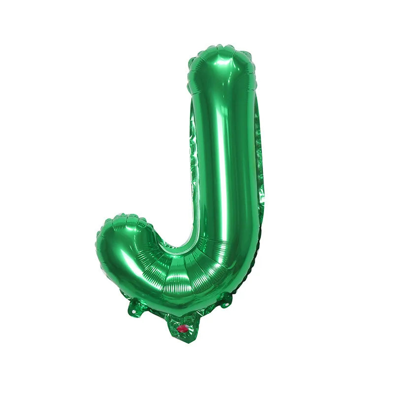 Ballons Lettre Verts J