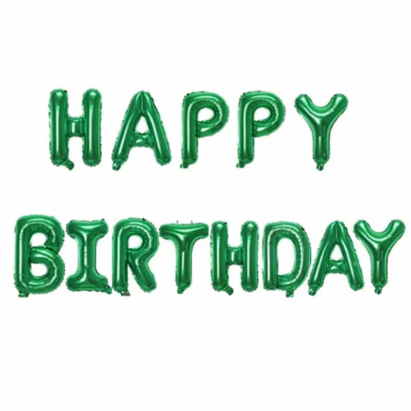 Ballons Lettre Verts Pratique