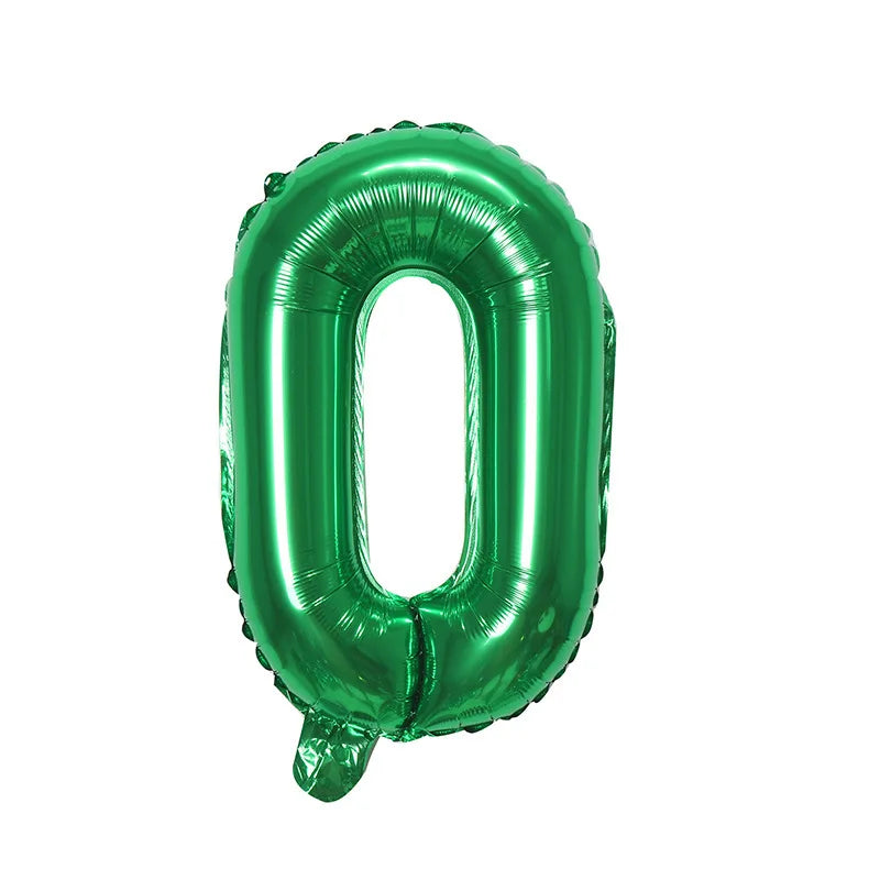 Ballons Lettre Verts Q