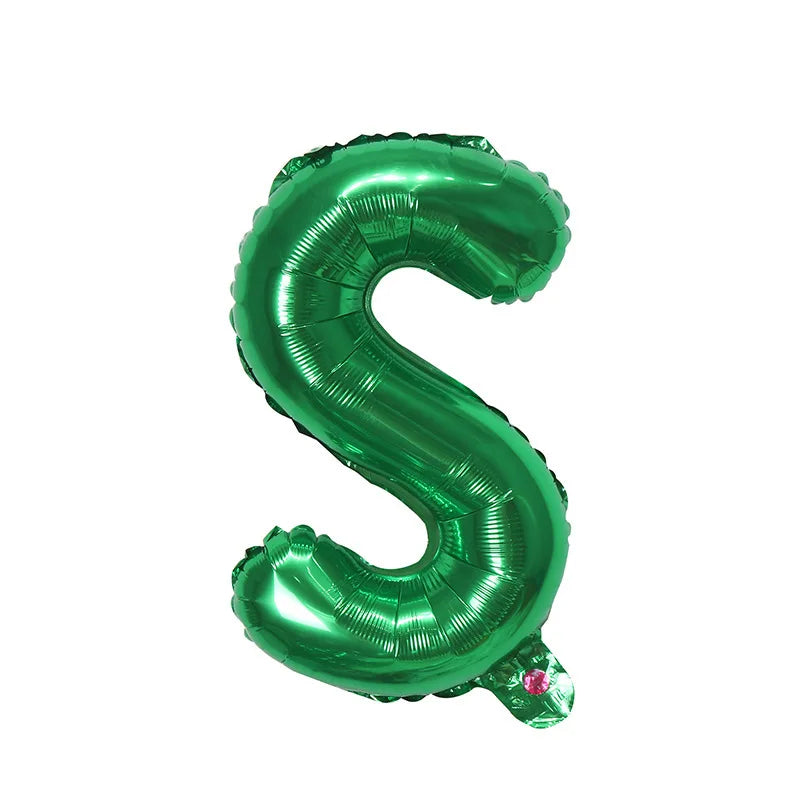 Ballons Lettre Verts S