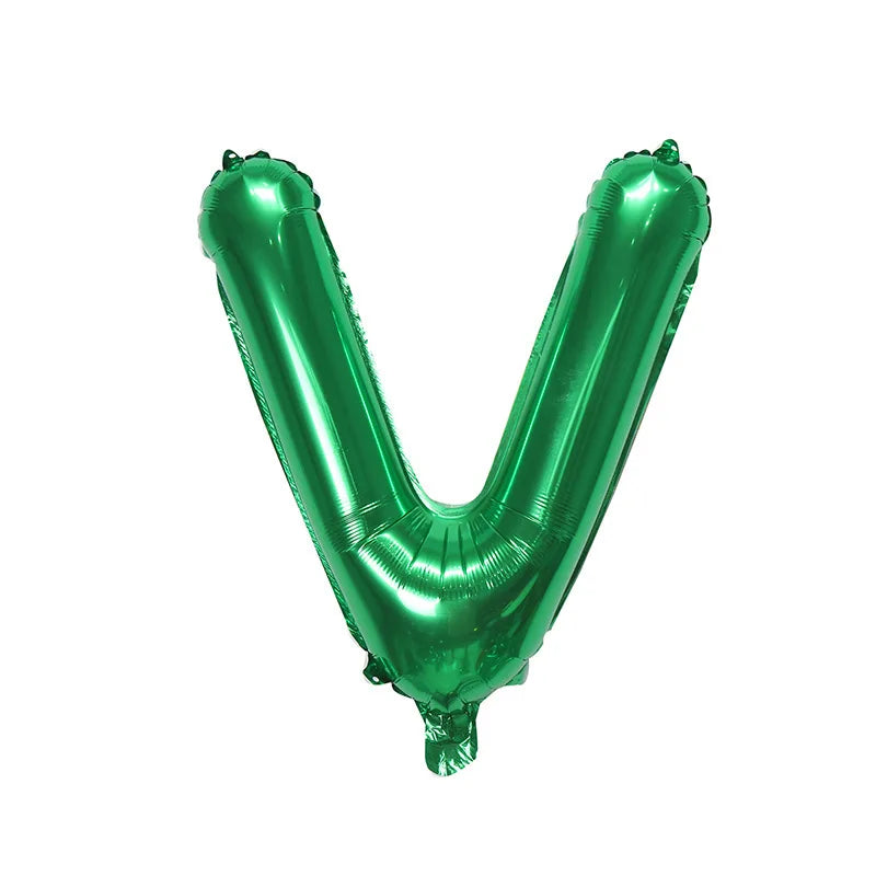 Ballons Lettre Verts V