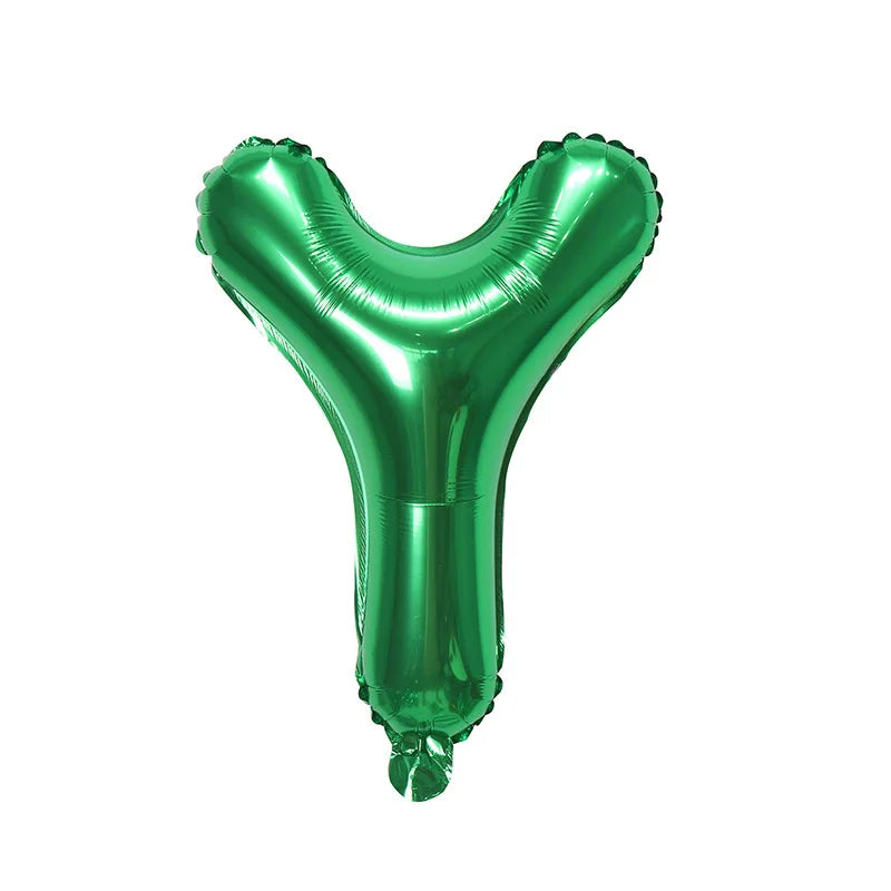 Ballons Lettre Verts Y