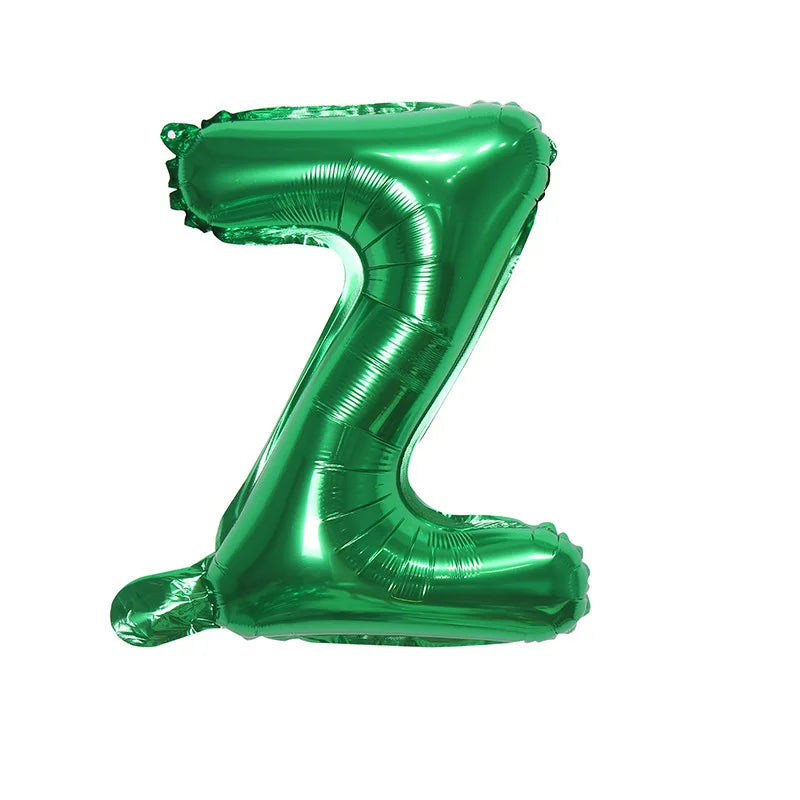 Ballons Lettre Verts Z