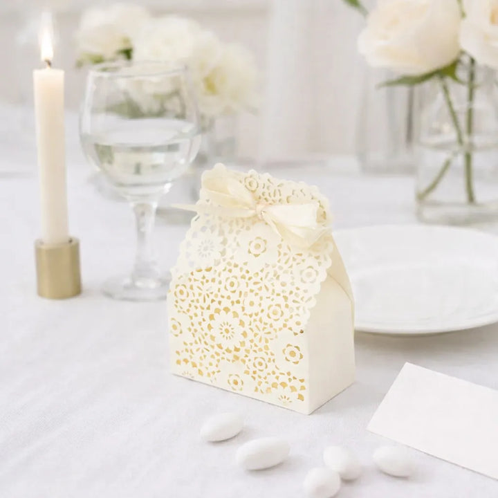 Boîte à Dragées Fleurie Epurée