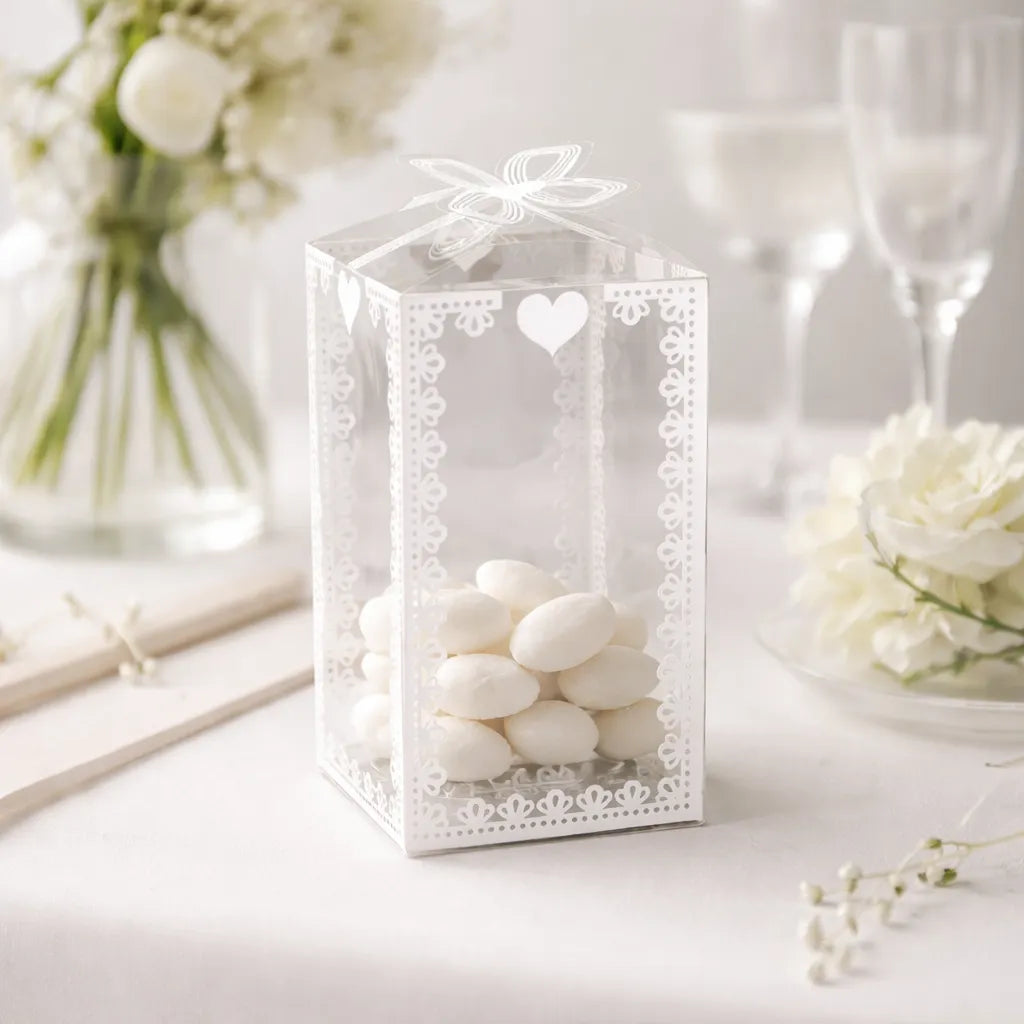 Boîte à Dragées Mariage Elégante en PVC