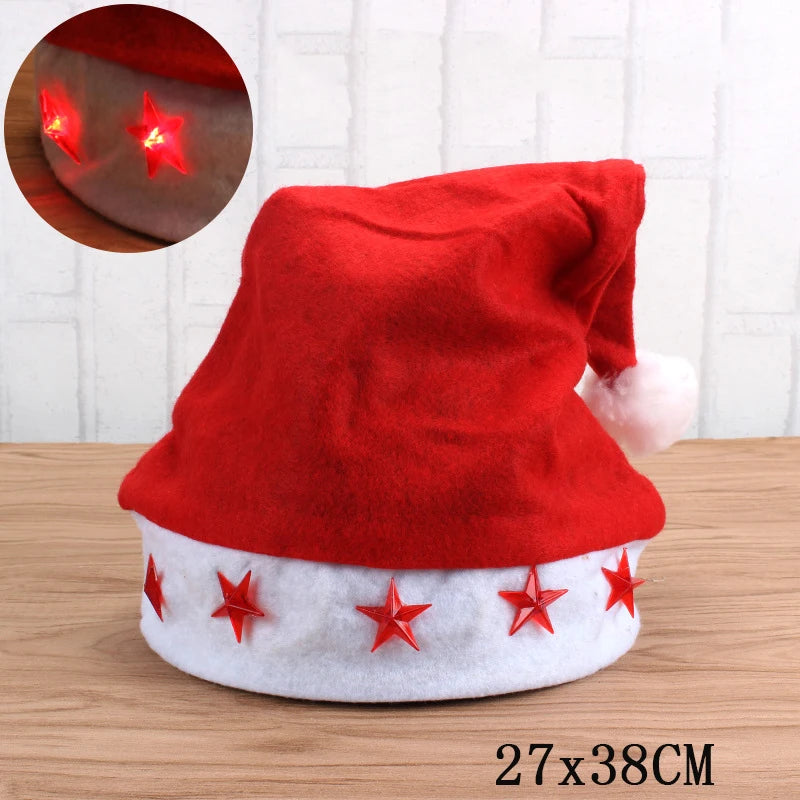 Bonnet de Noël à Étoiles rouge