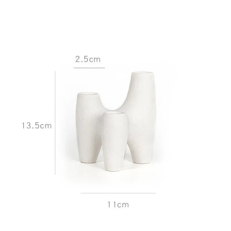 Bougeoir Céramique Contemporain Blanc