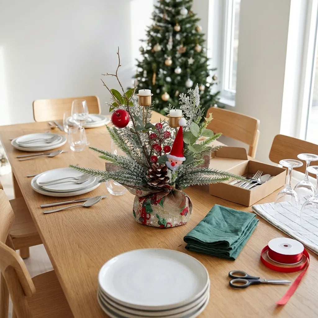 Bougeoir Créatif de Table Noël Cool