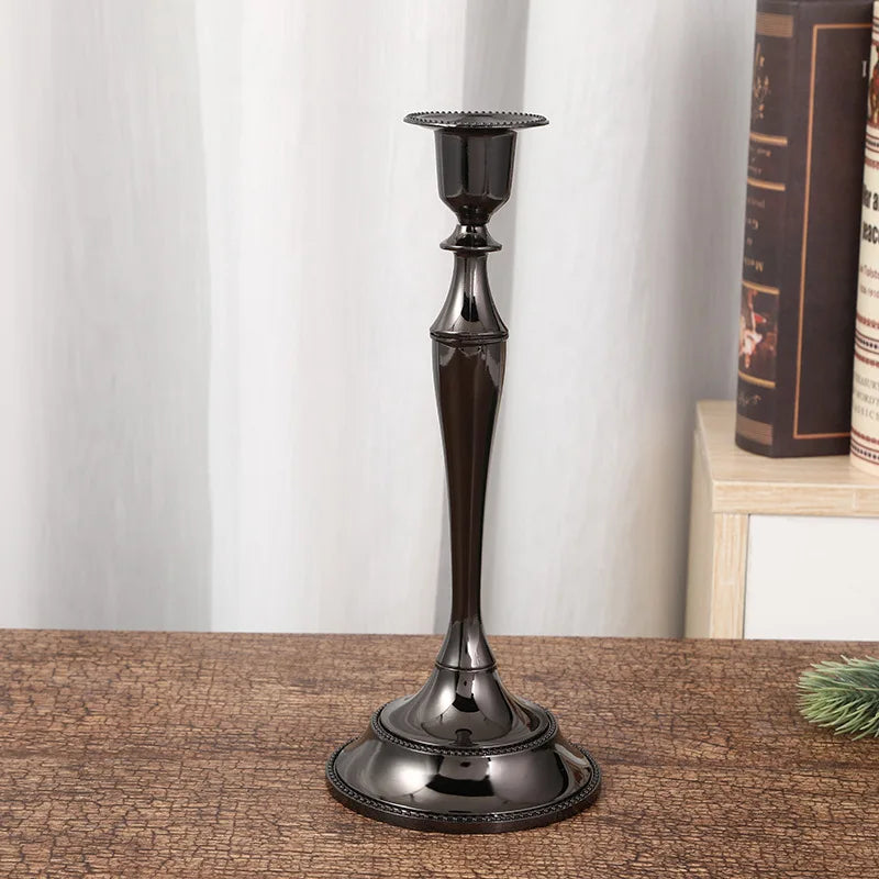 Bougeoir Design Noir Vintage Elégant