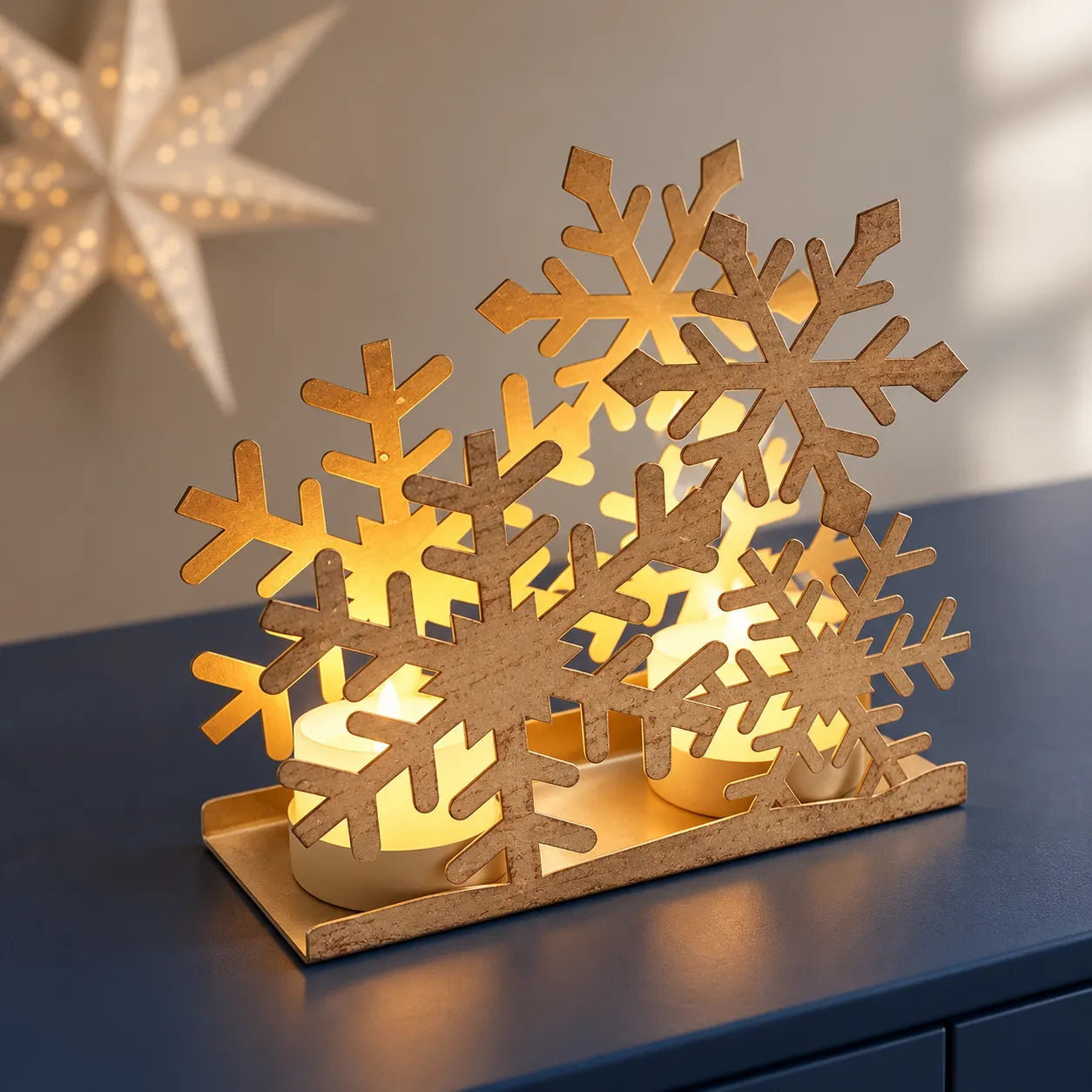 Bougeoir Flocon de Neige Design chic