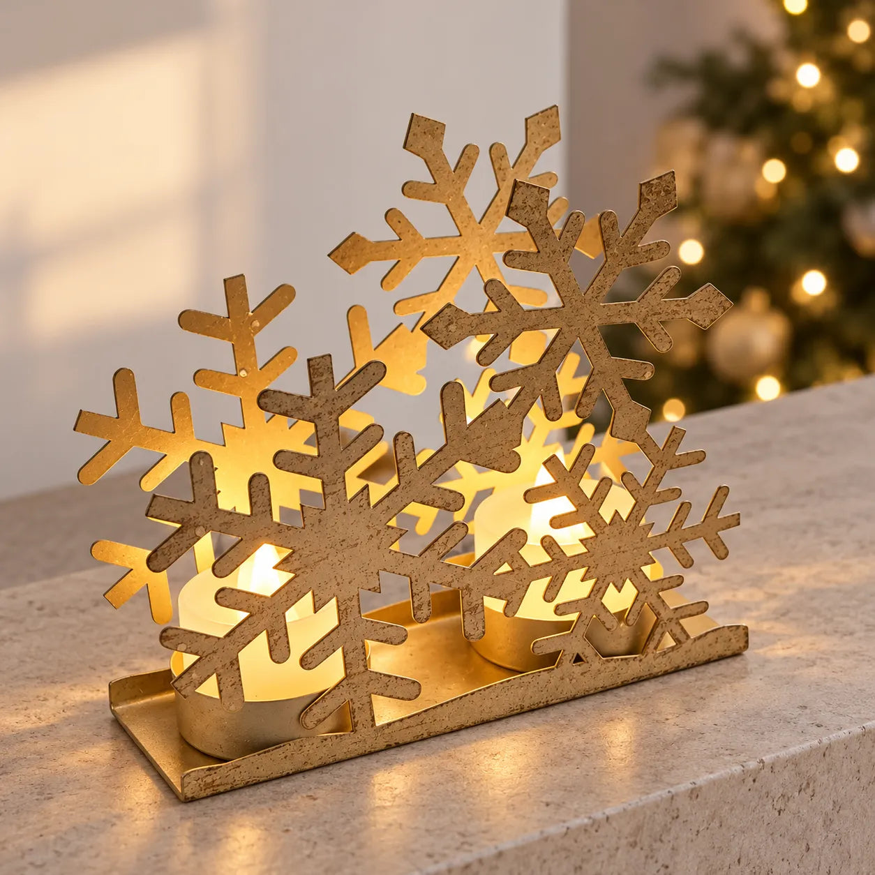Bougeoir Flocon de Neige Design classe