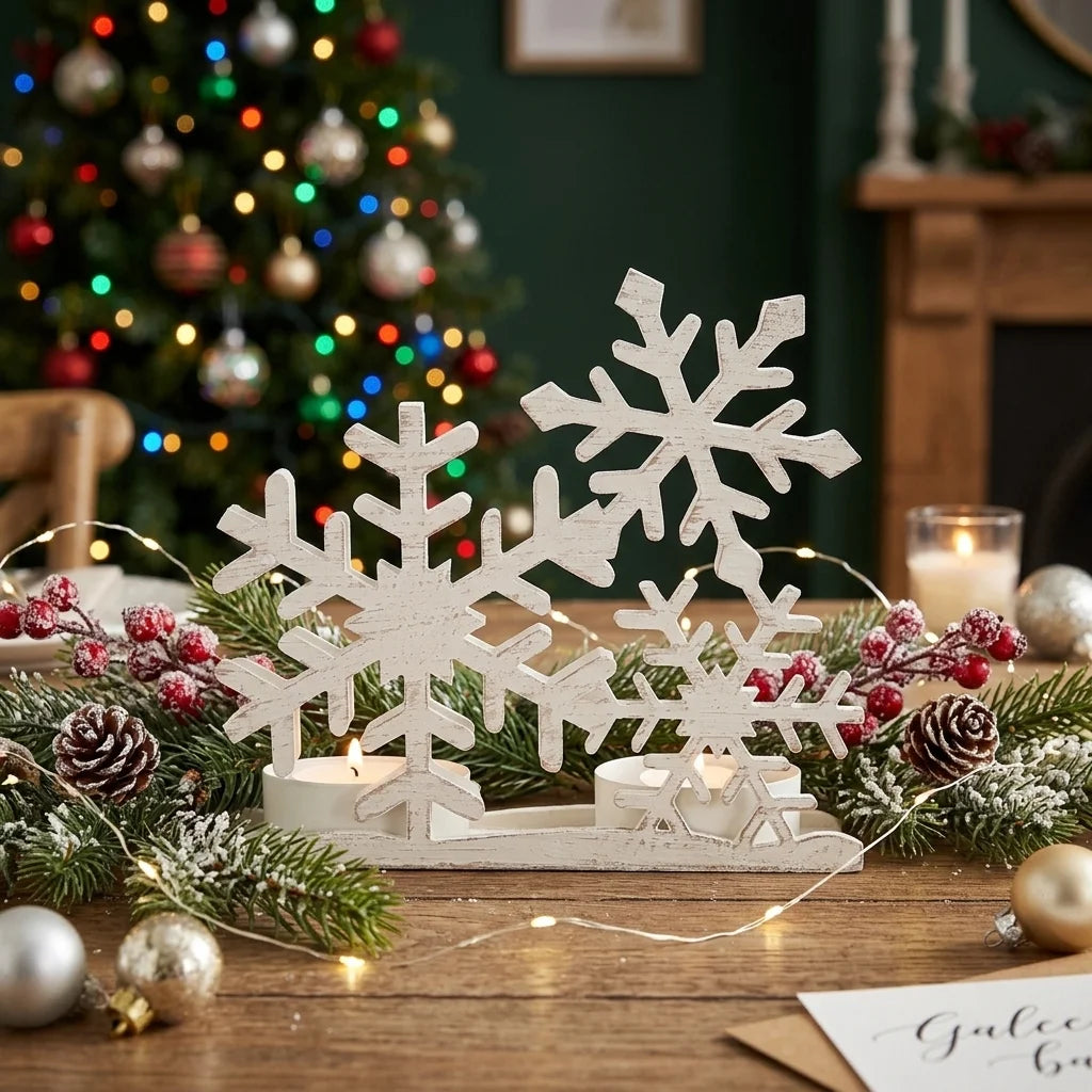 Bougeoir Flocon de Neige Design noël