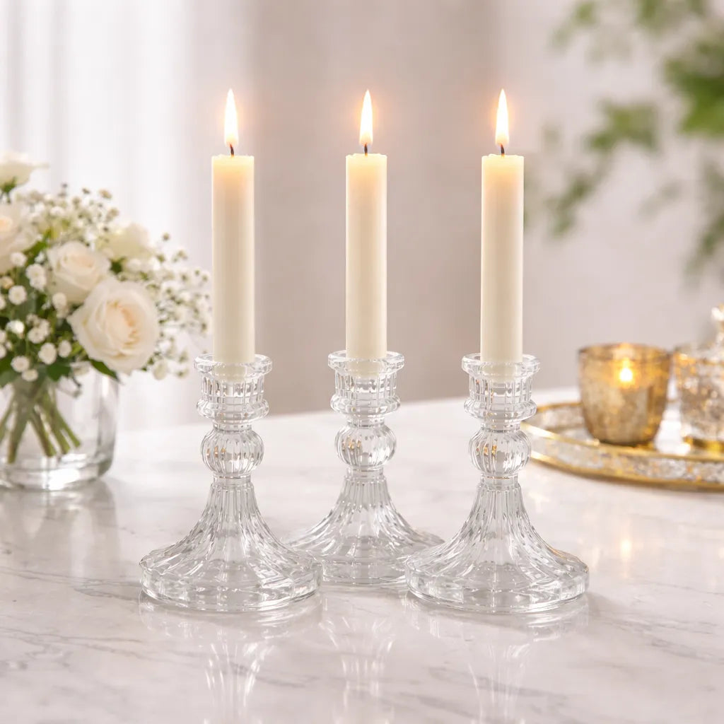 Bougeoir Mariage Transparent Rétro 