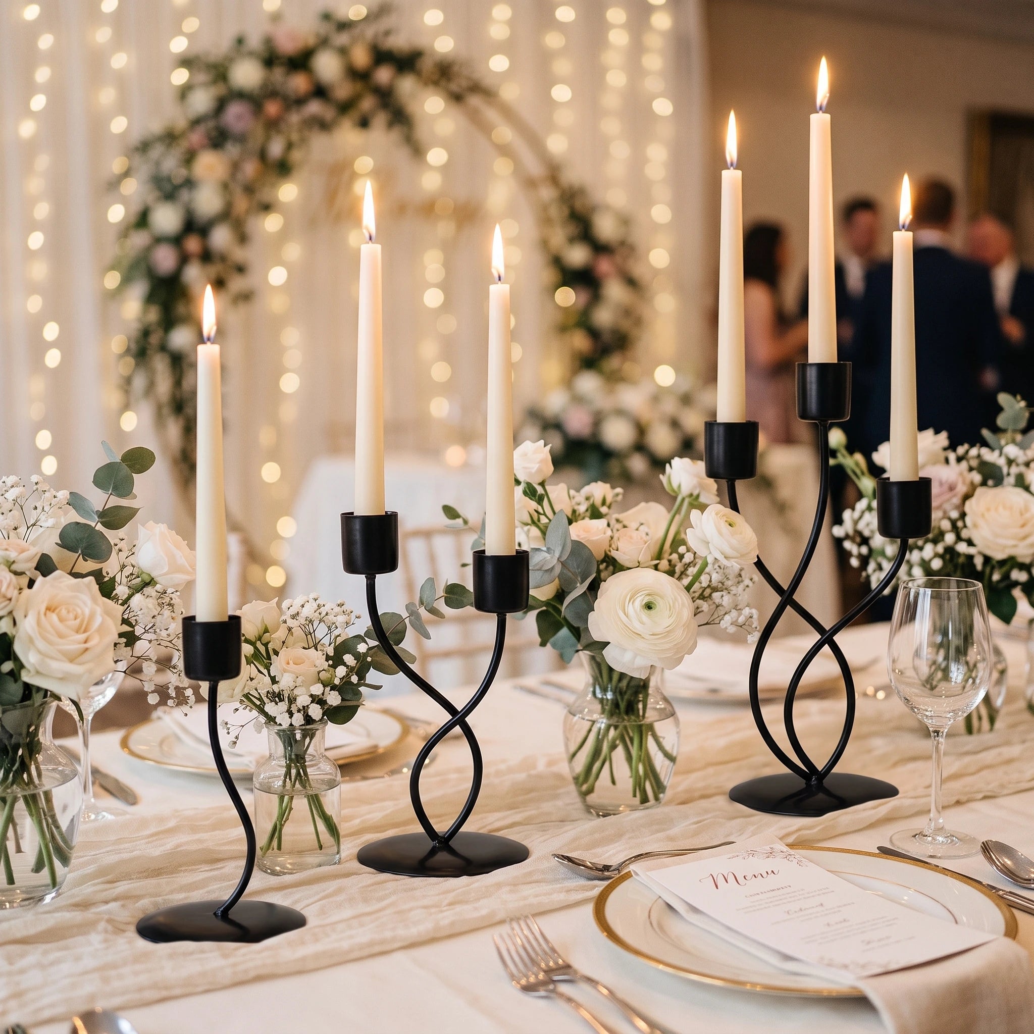 Bougeoir Noir Design Mariage
