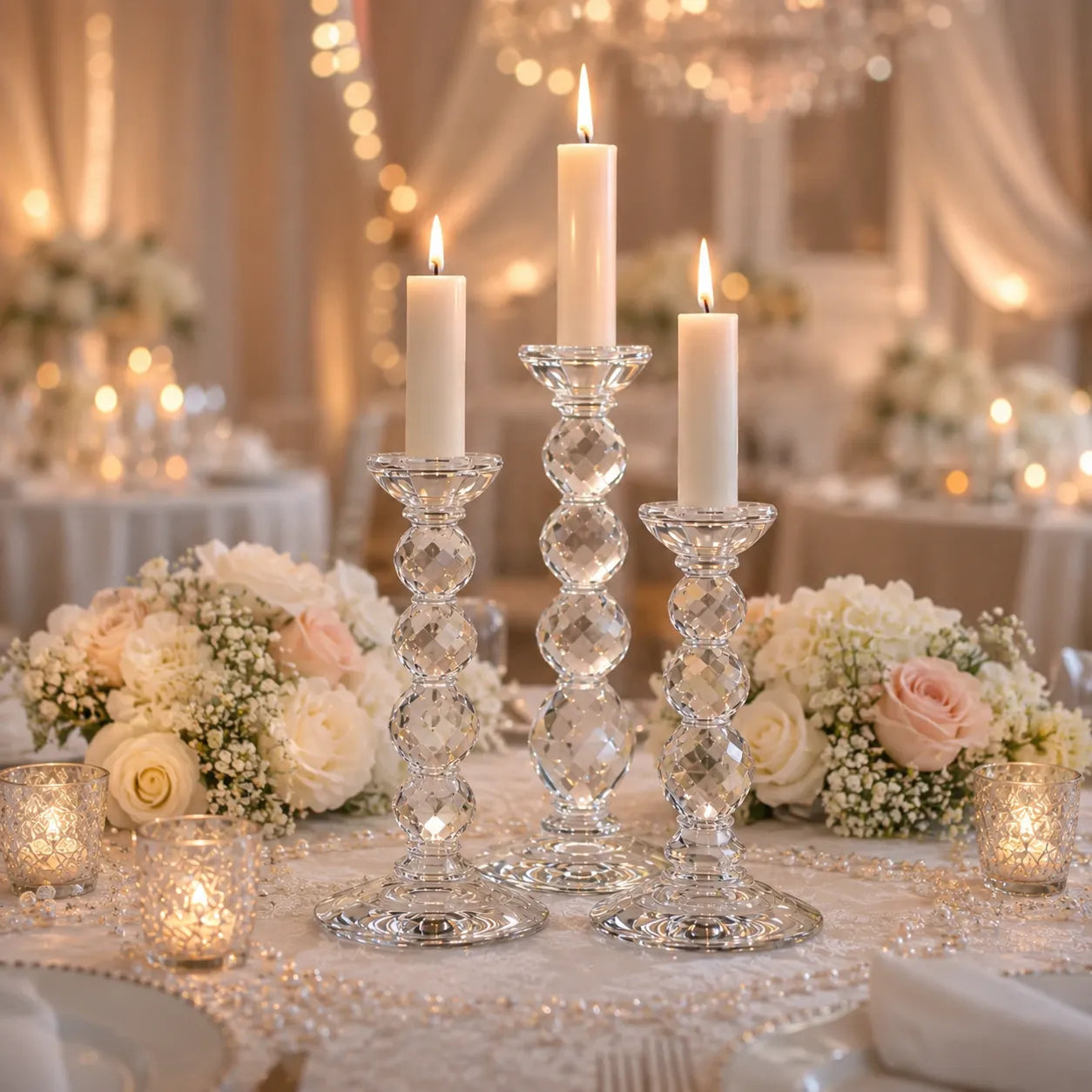 Bougeoir de Luxe Mariage en Cristal