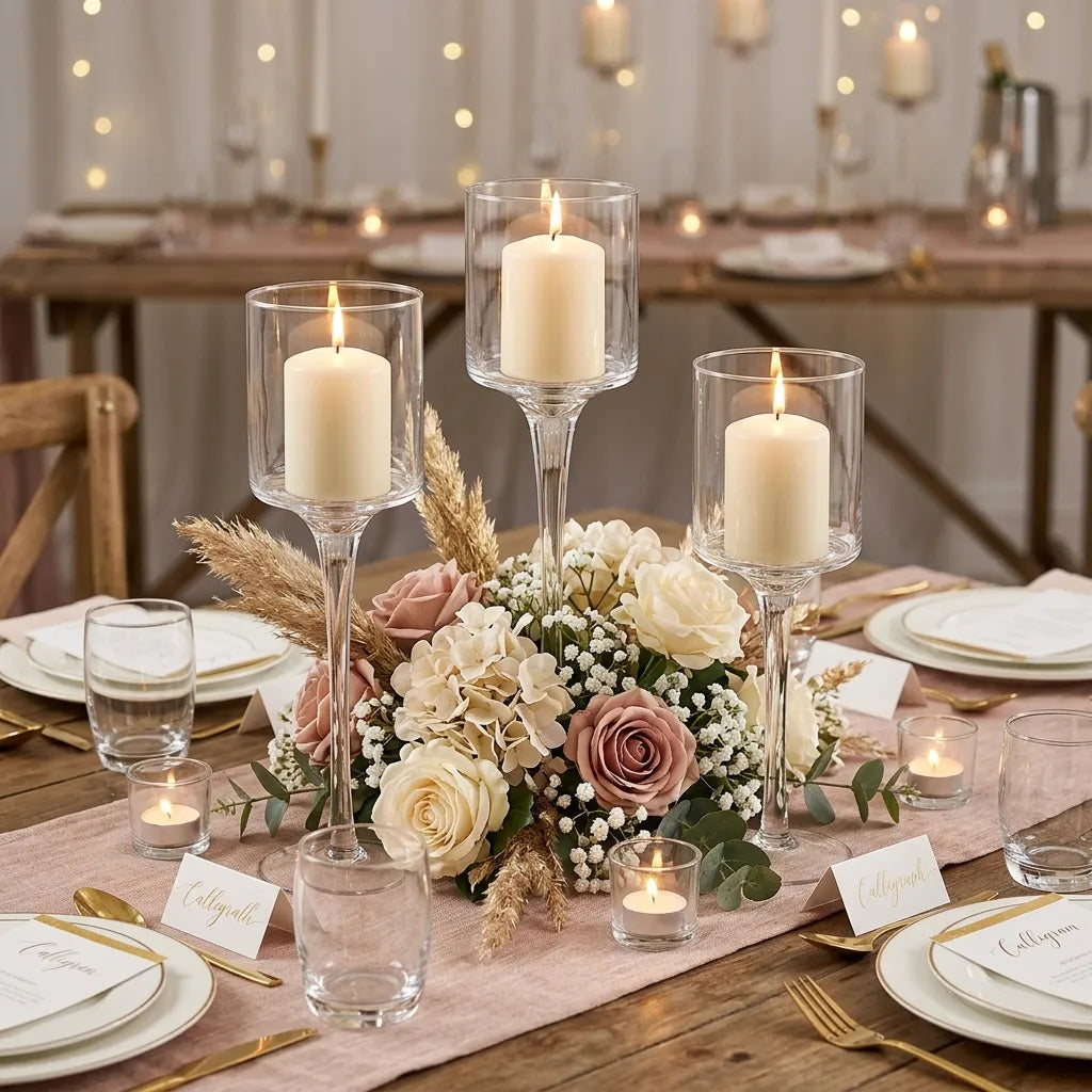 Bougeoir en Verre Mariage Unique