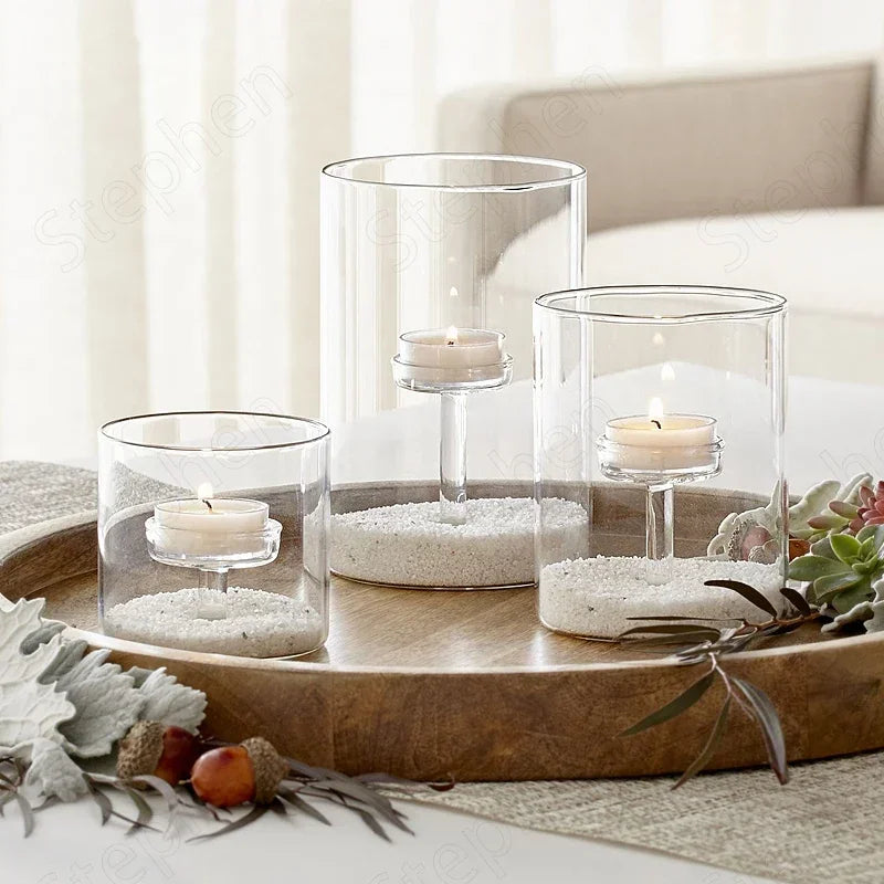 Bougeoir en Verre Noël Minimaliste