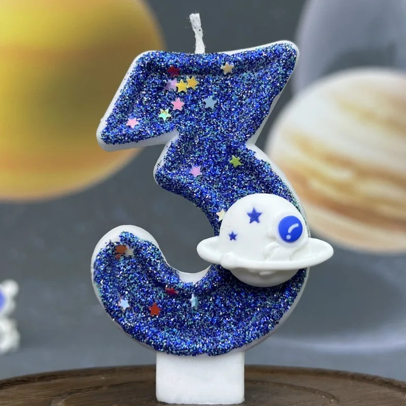 Bougie Anniversaire Chiffre 3 Spatial