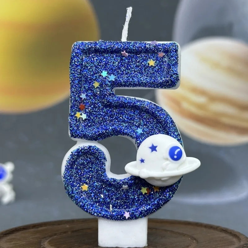 Bougie Anniversaire Chiffre 5 Spatial