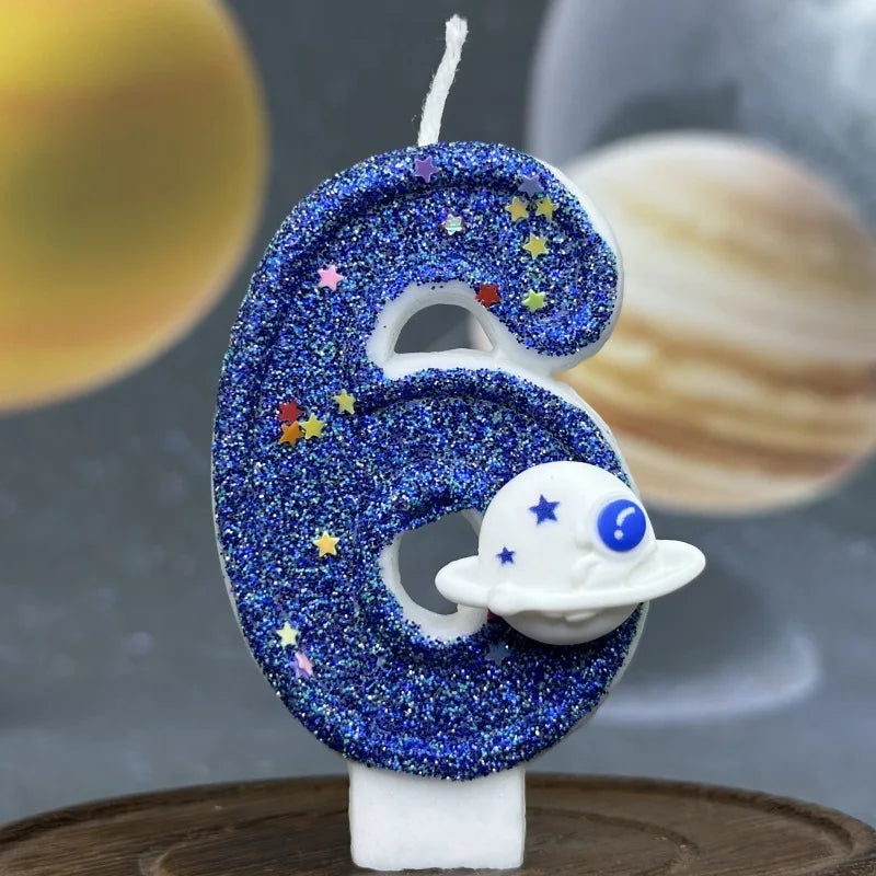 Bougie Anniversaire Chiffre 6 Spatial