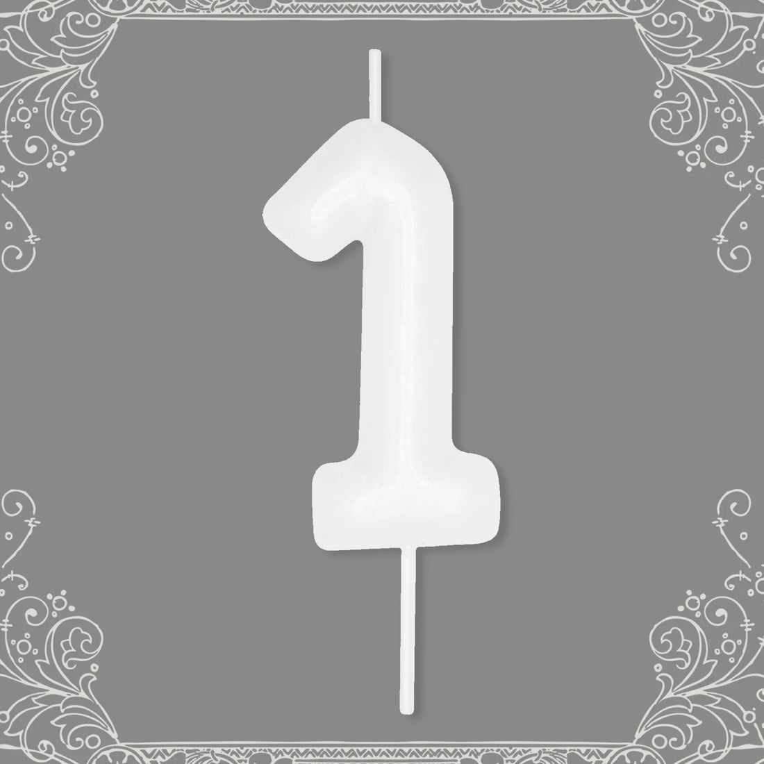 Bougie Anniversaire Chiffre Blanc
