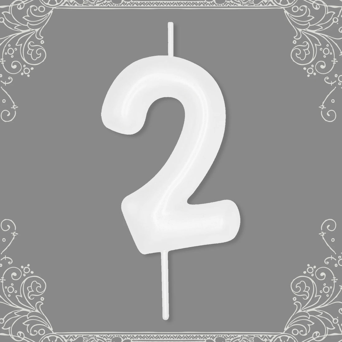Bougie Anniversaire Chiffre Blanc