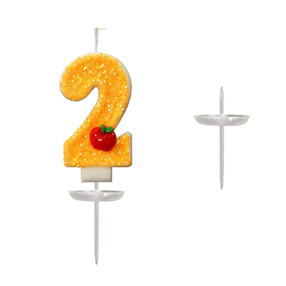 Bougie Anniversaire Chiffre Pomme Rouge Légère 