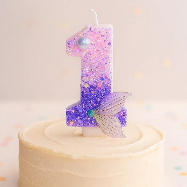 Bougie Anniversaire Chiffre Queue de Sirène