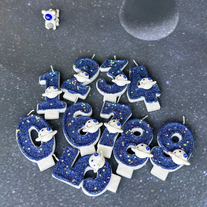 Bougie Anniversaire Chiffre Spatial Légère 
