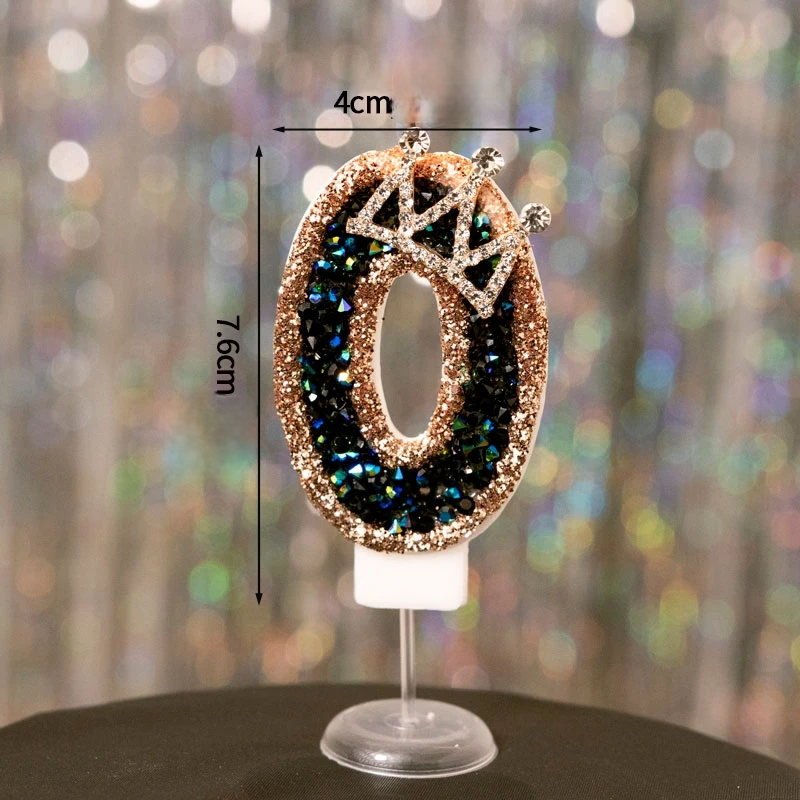 Bougie Anniversaire Noire Couronne