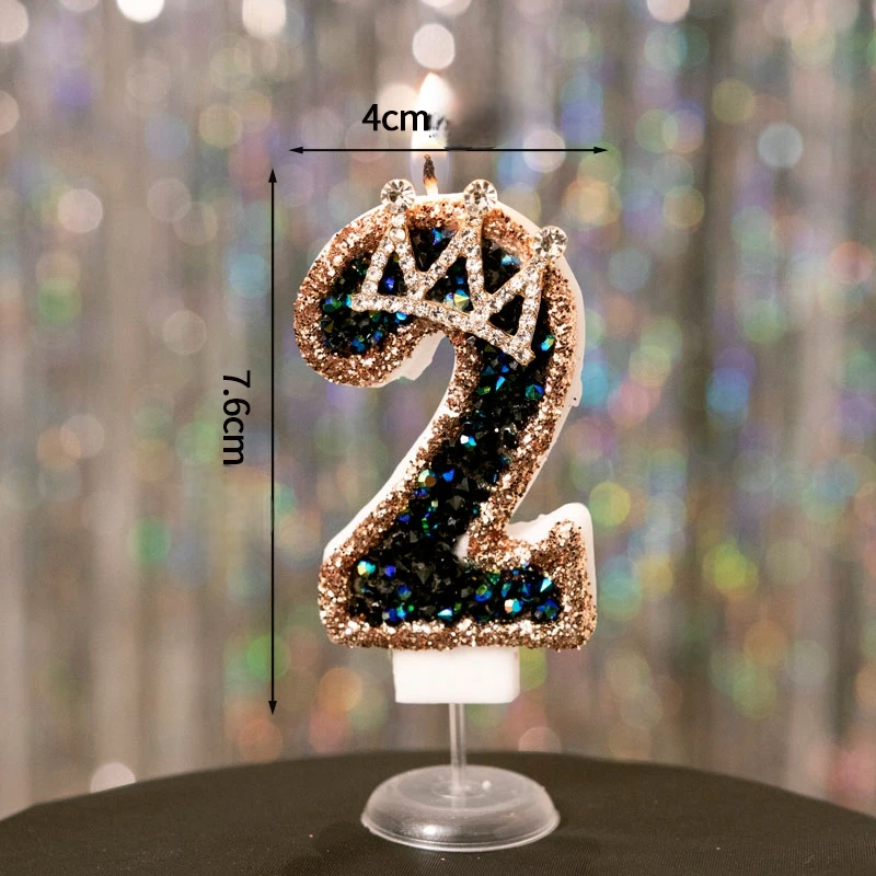 Bougie Anniversaire Noire Couronne