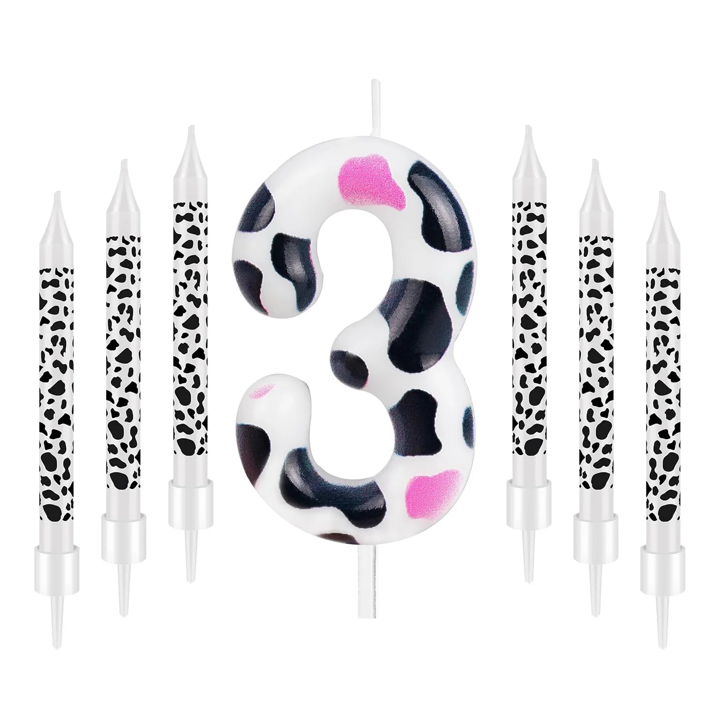 Bougie Chiffre Motif Vache