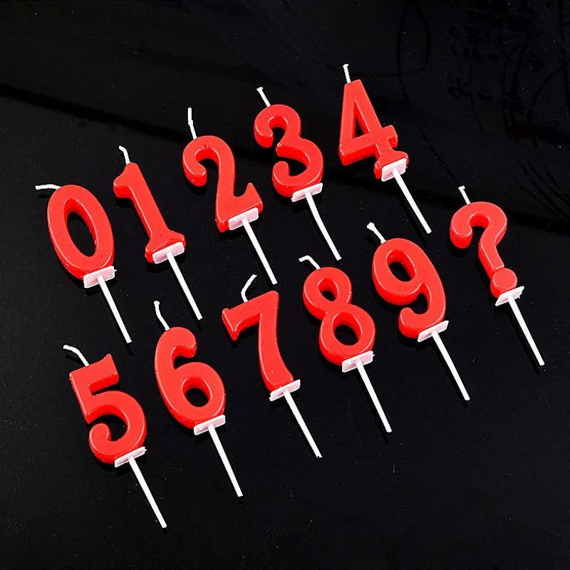 Bougie Chiffre Rouge Minimaliste Design