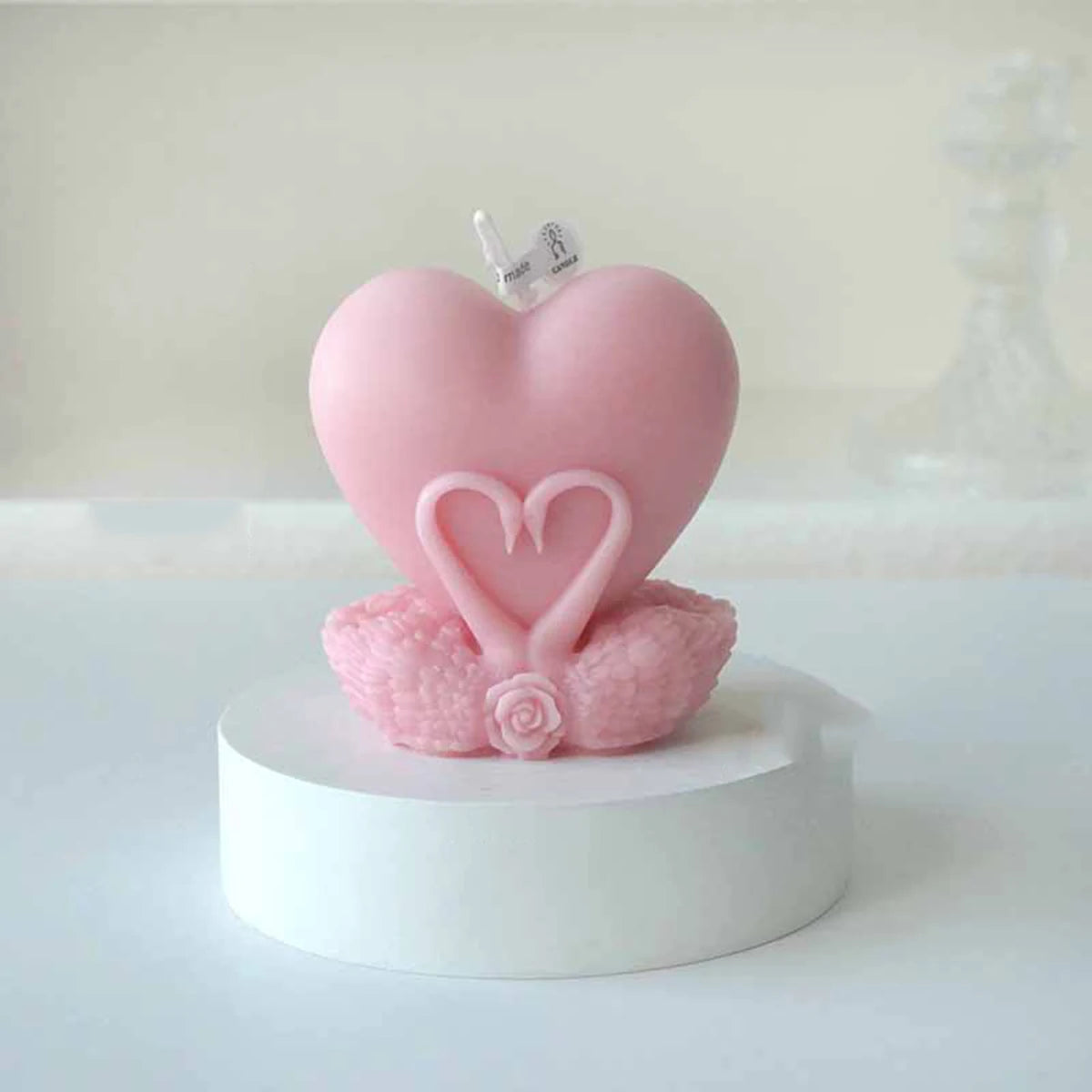 Bougie Décorative Cygne Mariage Elégante