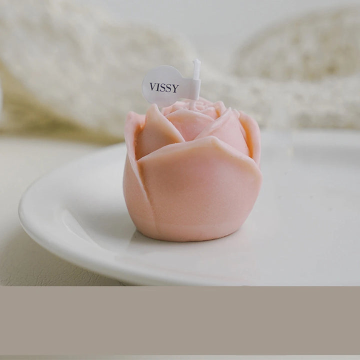 Bougie Fleur de Rose Rose Original